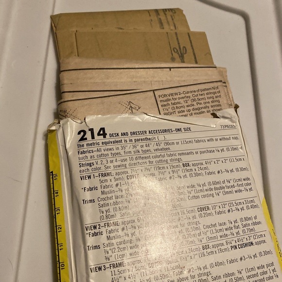 UNCUT Vtg Simplicity Marjorie Puckett pattern 5296 Desk & Dresser Accessories - Picture 3 of 5